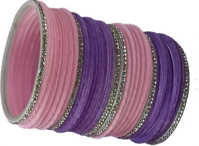 DURGANSH Glass Zircon Bangle Set(Pack of 30)