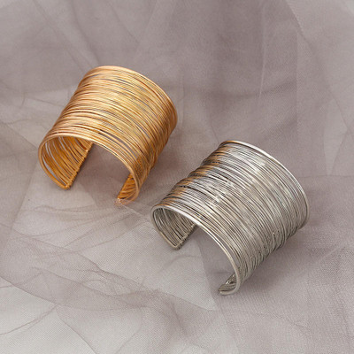 Ricious Brass Beads Gold-plated Cuff(Pack of 2)