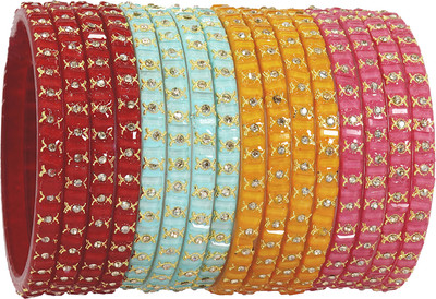 NMII Plastic Zircon Bangle Set(Pack of 16)