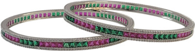PRIMORA JEWELS Brass Bangle Set(Pack of 2)