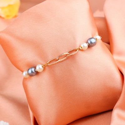 Estele Alloy Pearl Bracelet