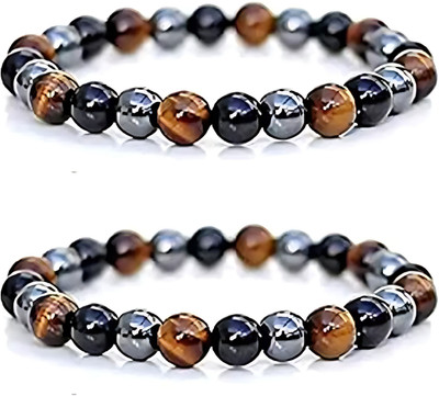 Agatesvibe Stone Beads, Tourmaline, Quartz Bracelet(Pack of 2)