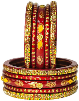 Anshi Creations Lac Bangle Set(Pack of 10)