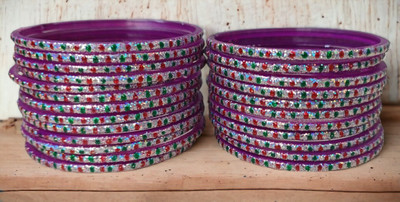 devanya crafts Glass Bangle Set(Pack of 10)