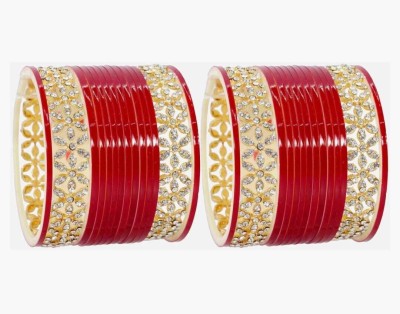 whatowear Metal, Plastic, Alloy Cubic Zirconia Gold-plated Bangle Set