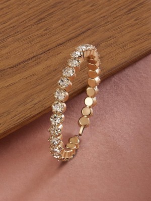 Adhvik Metal Gold-plated Bracelet Set