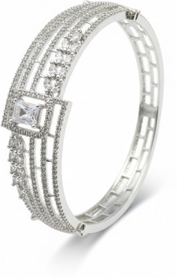 Manuvi Jewels Alloy Cubic Zirconia Gold-plated Kada