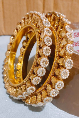 sarita Metal Cubic Zirconia Kada(Pack of 2)