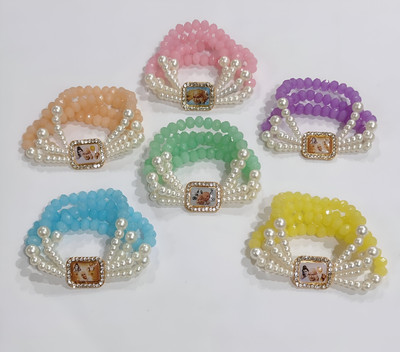 GURU JI CREATION Rose Quartz Bracelet Set(Pack of 6)