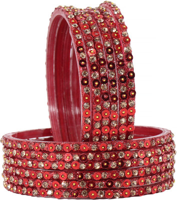ZULKA Glass Zircon Bangle Set(Pack of 12)