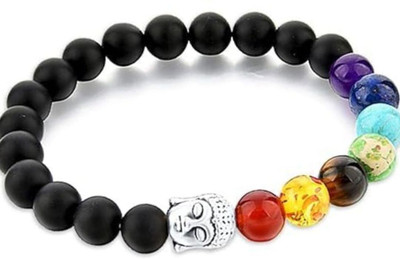 VIBESLE Crystal, 7 Chakra Beads Charm Bracelet