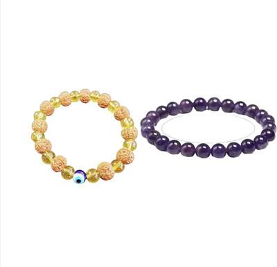 AdvaitEtp Stone Crystal Titanium Bracelet(Pack of 2)