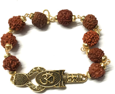 divinesouviners Rudraksha Gold-plated Bracelet