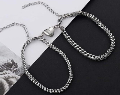 TVI Alloy Silver Bracelet(Pack of 2)