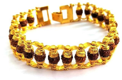 SoftTouchy Rudraksha Gold-plated Charm Bracelet