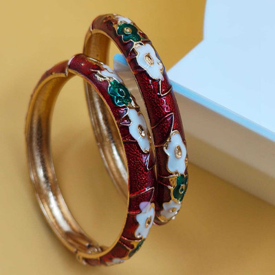 Journeyofjoy Alloy Bangle(Pack of 2)