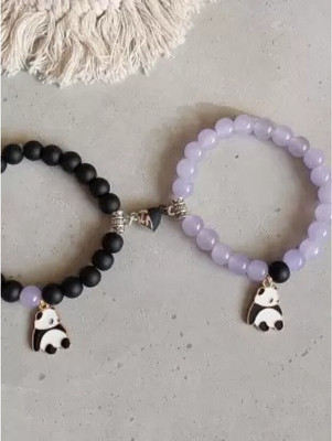 SUKHAD Stone, Crystal, Glass Beads Bracelet(Pack of 2)