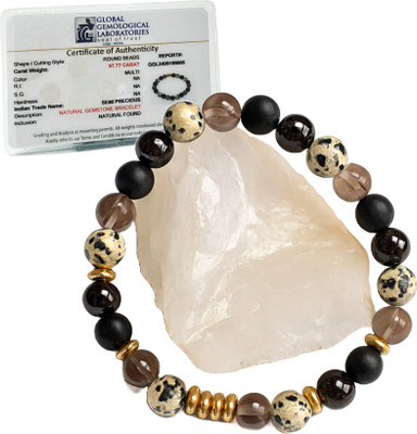 Shivkosha Dalmation Crystal, Quartz, Garnet Bracelet