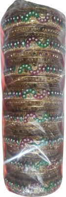 Zain Lac Beads Gold-plated Bangle Set(Pack of 8)