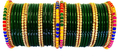 DURGANSH Glass Bangle Set(Pack of 10)
