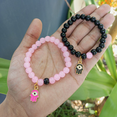 Jaishreeshyamaa Evil Eye Crystal Charm Bracelet(Pack of 2)