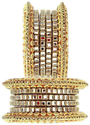 Rajwadi Plastic Pearl Bangle Set(Pack of 10)
