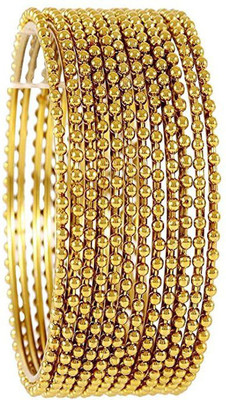 ishika Metal Beads Bangle Set(Pack of 12)