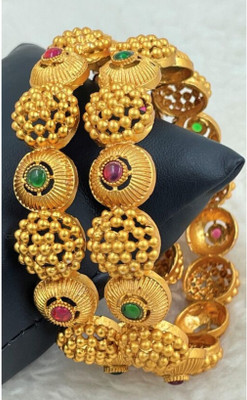 Dhanlaxmi Creation Alloy Gold-plated Bangle Set(Pack of 2)