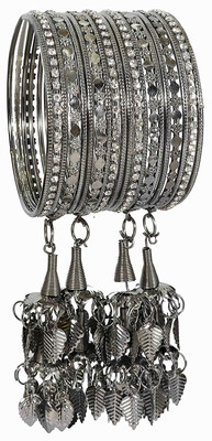 HOMOZE Metal Zircon Bangle Set(Pack of 20)