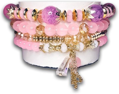 Jewelgenics Crystal, Dori Beads Bracelet(Pack of 4)