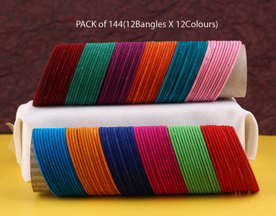 OURVIC Metal Bangle Set(Pack of 10)