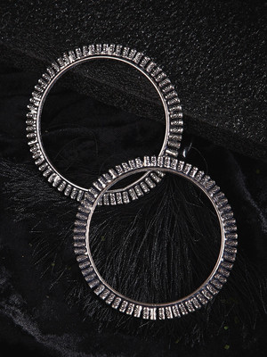 ANOUK Brass Silver Bangle Set(Pack of 2)