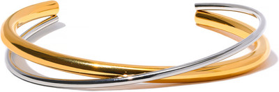 Diving Swan Stainless Steel Gold-plated Cuff