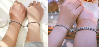 P R Production Brass Charm Bracelet(Pack of 2)