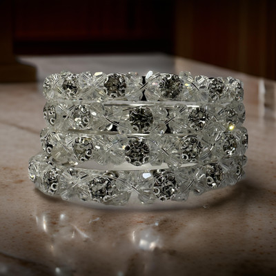 sk international Metal Bangle Set(Pack of 4)