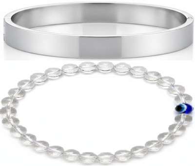 IKONKARR Stone, Crystal, Stainless Steel Bracelet(Pack of 2)