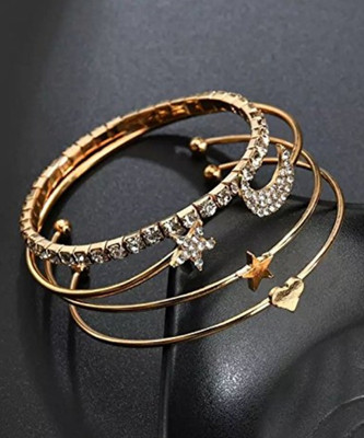 Nehdal Alloy Gold-plated Bangle Set(Pack of 4)