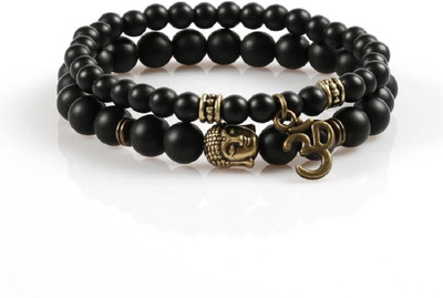 University Trendz Stone, Alloy Crystal Brass Bracelet(Pack of 2)