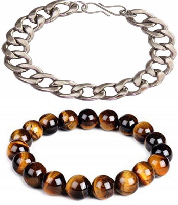 IKONKARR Stone, Stainless Steel Bracelet(Pack of 2)