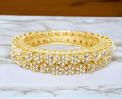 TFP STORE Alloy Gold-plated Bangle Set(Pack of 2)