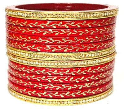 Anshi Creations Lac Bangle Set(Pack of 10)