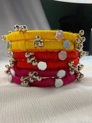 Molik Creation Fabric Bangle Set(Pack of 6)