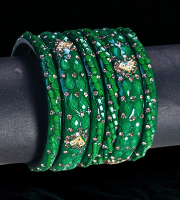 NG collection Glass Bangle Set(Pack of 6)