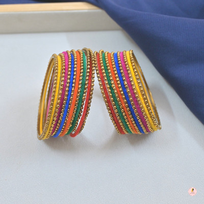 TinyTroves Alloy Gold-plated Bangle Set(Pack of 10)