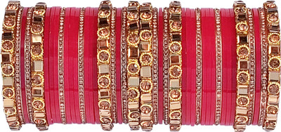 SRKBS Plastic Beads, Zircon Gold-plated Chudas(Pack of 10)