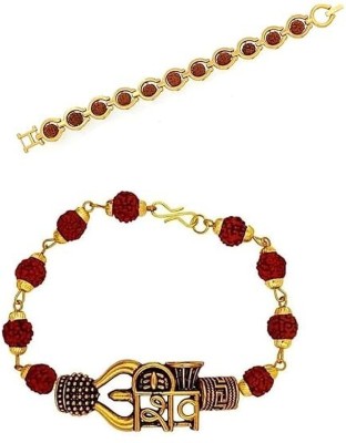 nagaana Rudraksha Gold-plated Bracelet(Pack of 2)