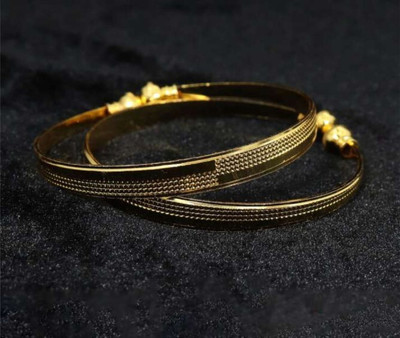 SaveriGroup Brass Gold-plated Bangle Set(Pack of 2)