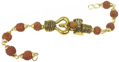 Jewelswonder Rudraksha Gold-plated Bracelet Set