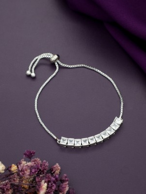 VPCREATION Alloy Diamond Rhodium Bracelet