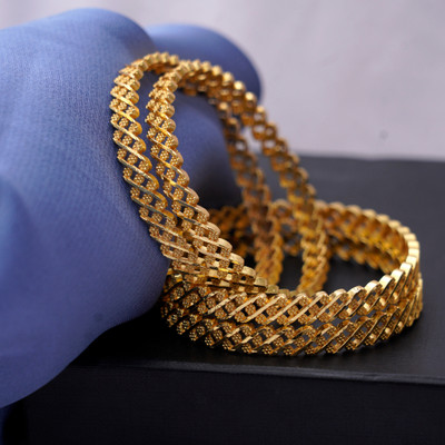 Arhanam Alloy Gold-plated Bangle(Pack of 4)